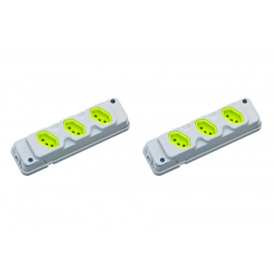 Kit C/2 - Tomada Barra Fiolux   Tripla 20A 2 Polos+Terra ...