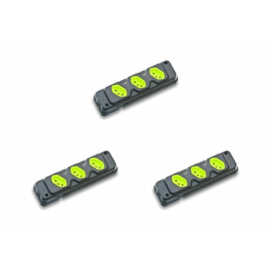 Kit C/3 - Tomada Barra Fiolux   Tripla 20A 2 Polos+Terra ...