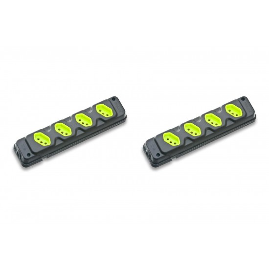 Kit C/2 - Tomada Barra Fiolux   Quadrupla 20A 2 Polos+Ter...