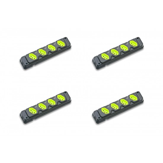 Kit C/4 - Tomada Barra Fiolux   Quadrupla 20A 2 Polos+Ter...