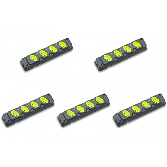 Kit C/5 - Tomada Barra Fiolux   Quadrupla 20A 2 Polos+Ter...