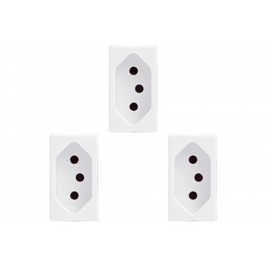 Kit C/3 - Modulo Soprano Ilus (Tomada 20A Branca) 5Ub99004