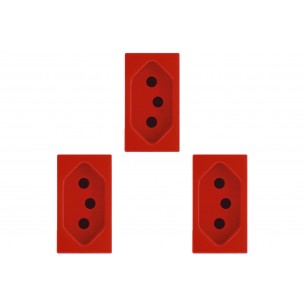 Kit C/3 - Modulo Soprano Ilus (Tomada 20A Vermelho) 5Ub99008