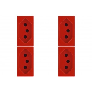 Kit C/4 - Modulo Soprano Ilus (Tomada 20A Vermelho) 5Ub99008
