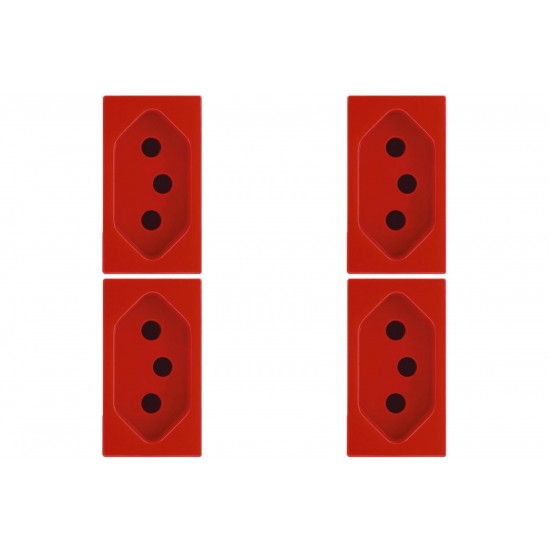 Kit C/4 - Modulo Soprano Ilus (Tomada 20A Vermelho) 5Ub99008