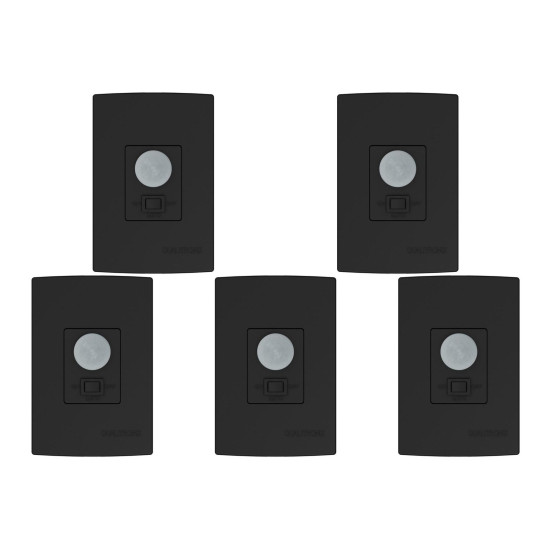 Kit C/5 - Sensor Qualitronix Parede Embutir Foto 180° Com...