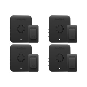 Kit C/4 - Campainha Sem Fio Qualitronix Pilha/Tomada 52 T...