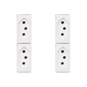 Kit C/4 - Pial Modulo  Pop Tomada  2P+T 10A Lg30