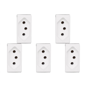 Kit C/5 - Pial Modulo  Pop Tomada  2P+T 10A Lg30