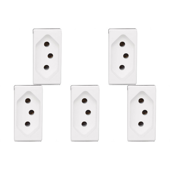 Kit C/5 - Pial Modulo  Pop Tomada  2P+T 10A Lg30