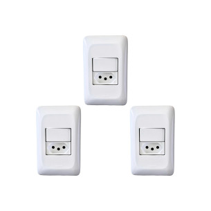 Kit C/3 - Pial Conjunto Pop 4X2 1P+1T 10A Lgx203