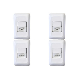 Kit C/4 - Pial Conjunto Pop 4X2 1P+1T 10A Lgx203