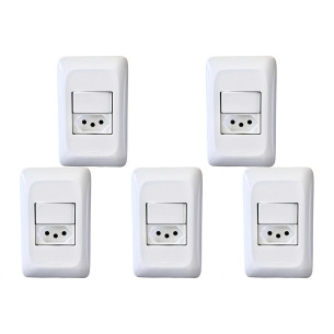 Kit C/5 - Pial Conjunto Pop 4X2 1P+1T 10A Lgx203