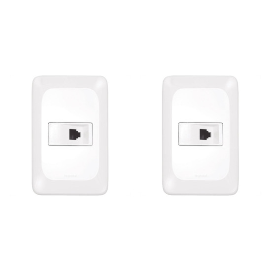 Kit C/2 - Pial Conjunto Pop 4X2 1 Fone Rj11 Lgx90 Kit C/2 - Pial Conjunto Pop 4X2 1 Fone Rj11 Lgx90