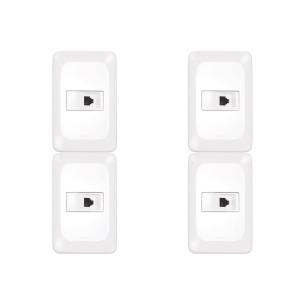 Kit C/4 - Pial Conjunto  Pop 4X2 1 Fone Rj11 Lgx90