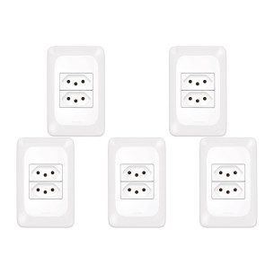 Kit C/5 - Pial Conjunto  Pop 4X2 2 Tomada 10A Lgx303