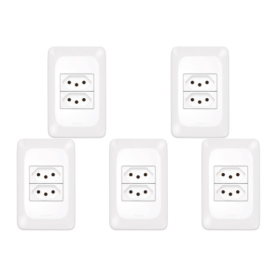 Kit C/5 - Pial Conjunto  Pop 4X2 2 Tomada 10A Lgx303