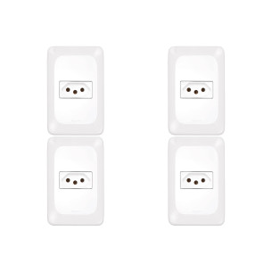 Kit C/4 - Pial Conjunto  Pop 4X2 1 Tomada  20A 3020