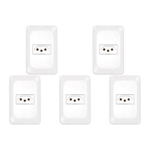 Kit C/5 - Pial Conjunto  Pop 4X2 1 Tomada  20A 3020