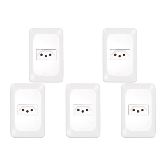 Kit C/5 - Pial Conjunto  Pop 4X2 1 Tomada  20A 3020