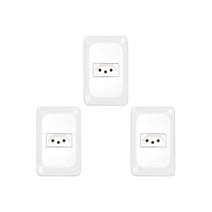 Kit C/3 - Pial Conjunto  Pop 4X2 1 Tomada  10A Lgx30