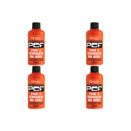 Kit C/4 - Tapmatic Removedor Neutralizador Convertedor. De Ferrugem Pcf 100Ml