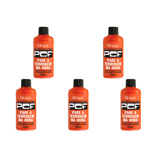 Kit C/5 - Tapmatic Removedor Neutralizador Convertedor. De Ferrugem Pcf 100Ml