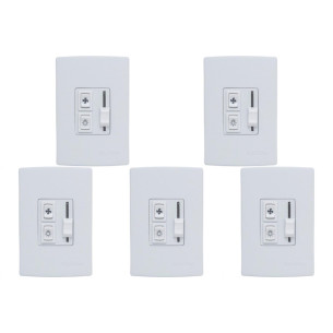 Kit C/5 - Qualitronix Controle Vent/Lamp Emb.Desliz-Qv36