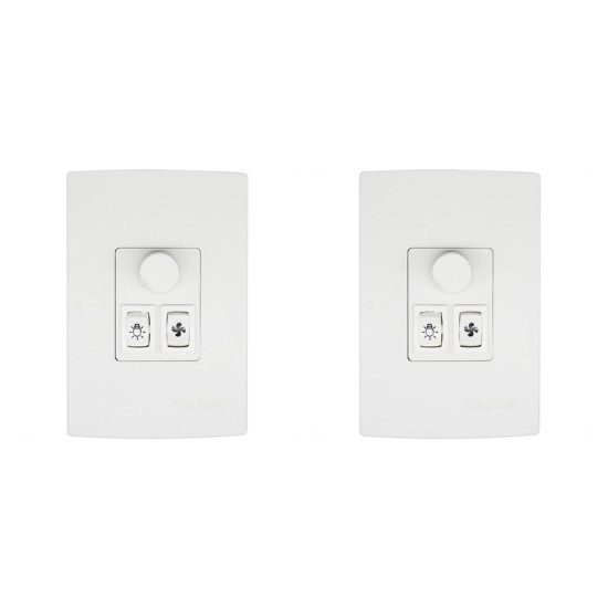 Kit C/2 - Qualitronix Controle Vent/Lamp 1 Lampada-Qv371