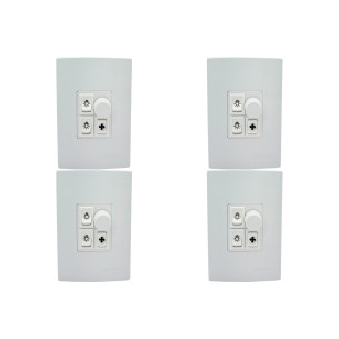 Kit C/4 - Qualitronix Controle Vent/Lamp 2 Lampada-Qv372