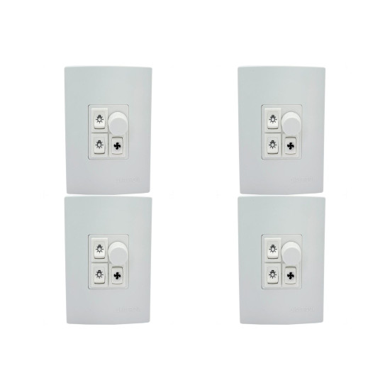 Kit C/4 - Qualitronix Controle Vent/Lamp 2 Lampada-Qv372