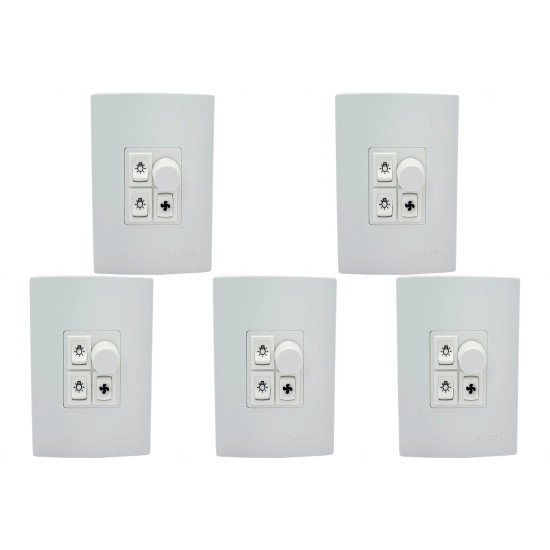 Kit C/5 - Qualitronix Controle Vent/Lamp 2 Lampada-Qv372