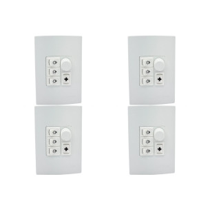 Kit C/4 - Qualitronix Controle Vent/Lamp 3 Lampada-Qv373