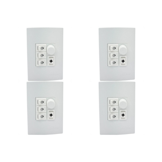 Kit C/4 - Qualitronix Controle Vent/Lamp 3 Lampada-Qv373