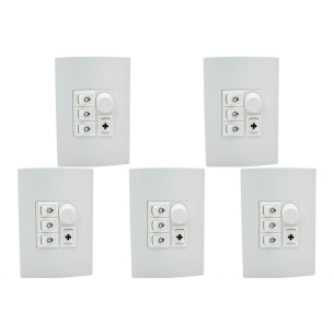 Kit C/5 - Qualitronix Controle Vent/Lamp 3 Lampada-Qv373