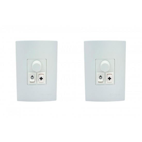 Kit C/2 - Controle Para Ventilador Qualitronix Embutir Ve...