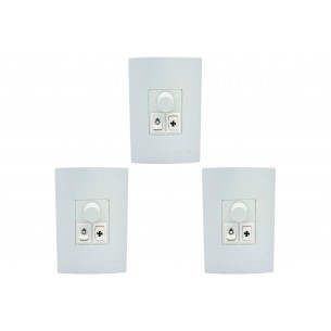 Kit C/3 - Controle Para Ventilador Qualitronix Embutir Ve...