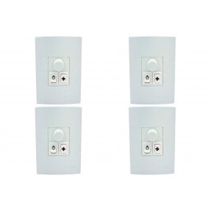 Kit C/4 - Controle Para Ventilador Qualitronix Embutir Ve...