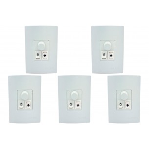 Kit C/5 - Controle Para Ventilador Qualitronix Embutir Ve...