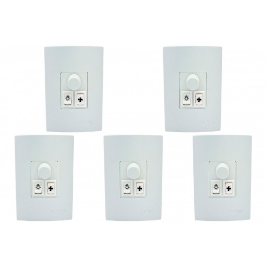 Kit C/5 - Controle Para Ventilador Qualitronix Embutir Ve...