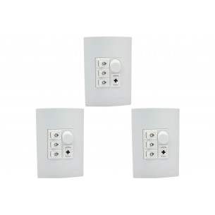 Kit C/3 - Controle Para Ventilador Qualitronix Embutir Ve...