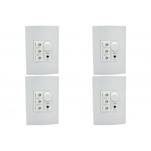 Kit C/4 - Controle Para Ventilador Qualitronix Embutir Ve...