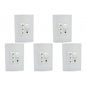 Kit C/5 - Controle Para Ventilador Qualitronix Embutir Ve...