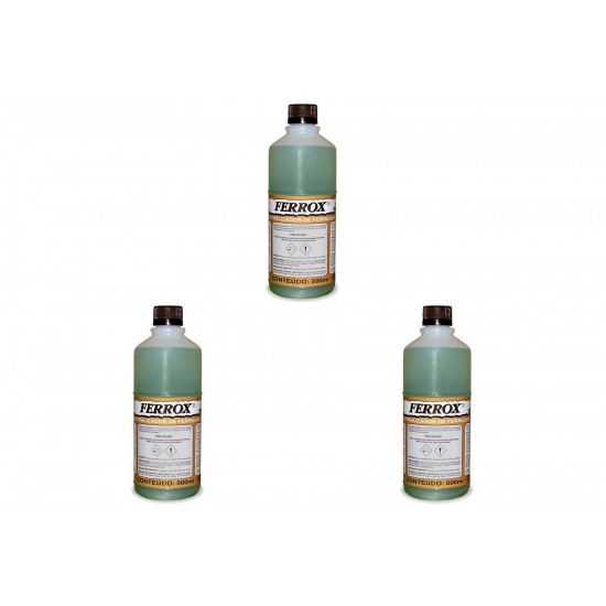 Kit C/3 - Removedor De Ferrugem Ferrox Anticorrosivo 500Ml Kit C/3 - Removedor De Ferrugem Ferrox Anticorrosivo 500Ml