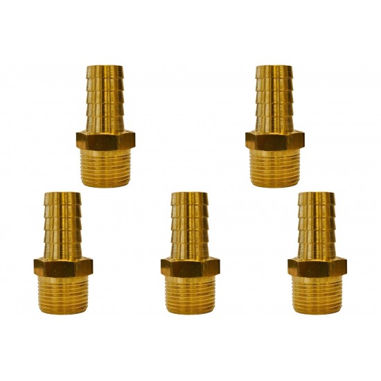 Kit C/5 - Espigao Fixo Latao Garden   3/4X3/4'' 11116E