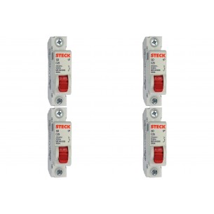 Kit C/4 - Disjuntor Steck ''Din'' Unipolar 25A. C
