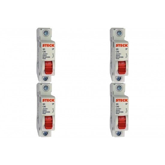 Kit C/4 - Disjuntor Steck ''Din'' Unipolar 40A. C