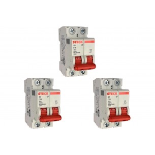 Kit C/3 - Disjuntor Steck ''Din'' Bipolar 16A. C