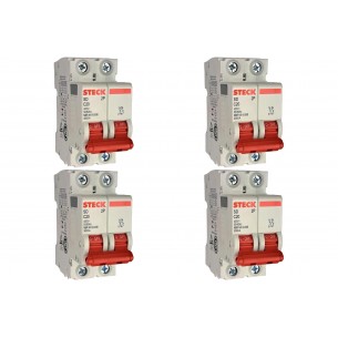 Kit C/4 - Disjuntor Steck ''Din'' Bipolar 20A. C