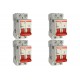 Kit C/4 - Disjuntor Steck ''Din'' Bipolar 63A. C